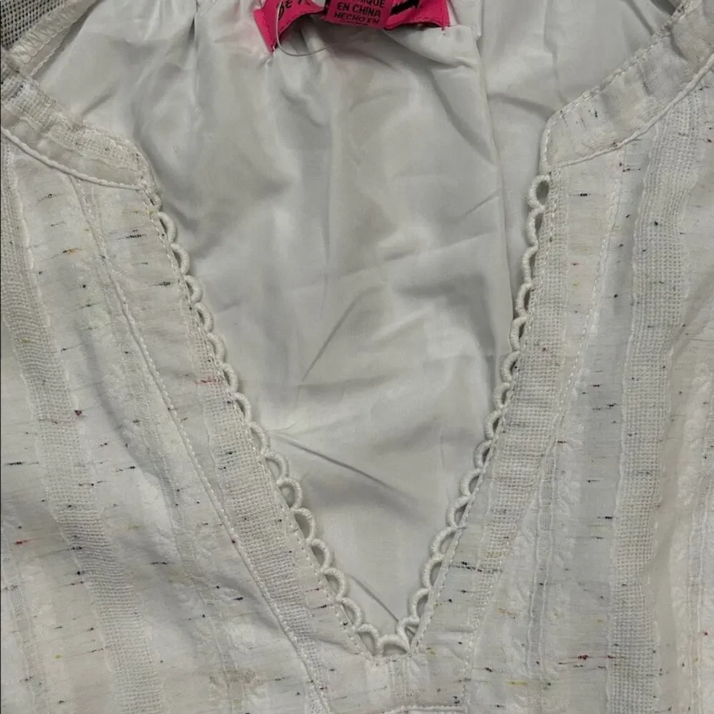 Betsey Johnson Spectator Tiered Midi Dress, White & Colored Speckles SizeXS, NWT - Picture 8 of 16